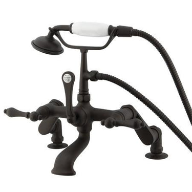 Kingston Brass Vintage Deck Mount Clawfoot Tub Filler with Hand Shower Clawfoot Tub Filler Kingston Brass